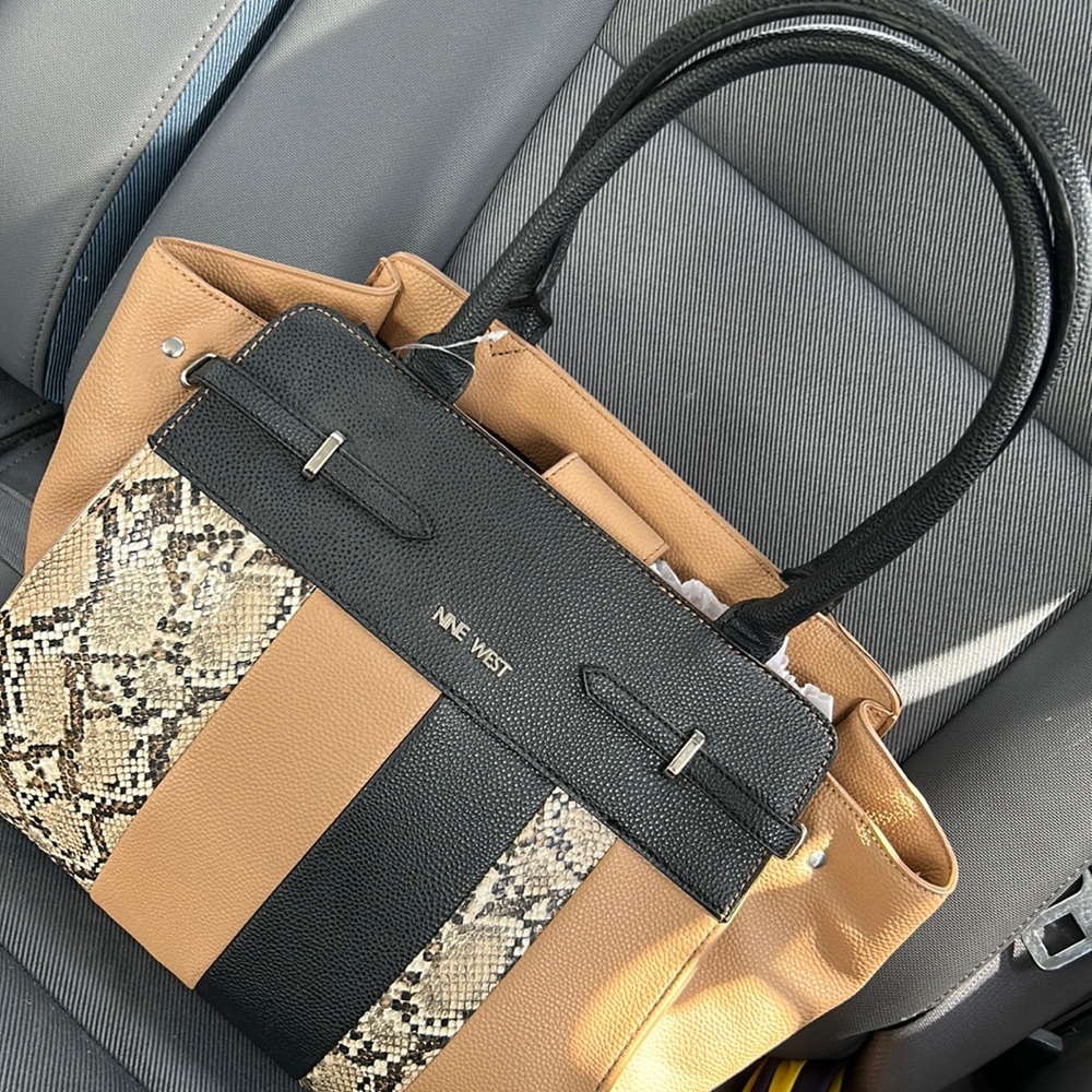 Camel black Nine West purse bag